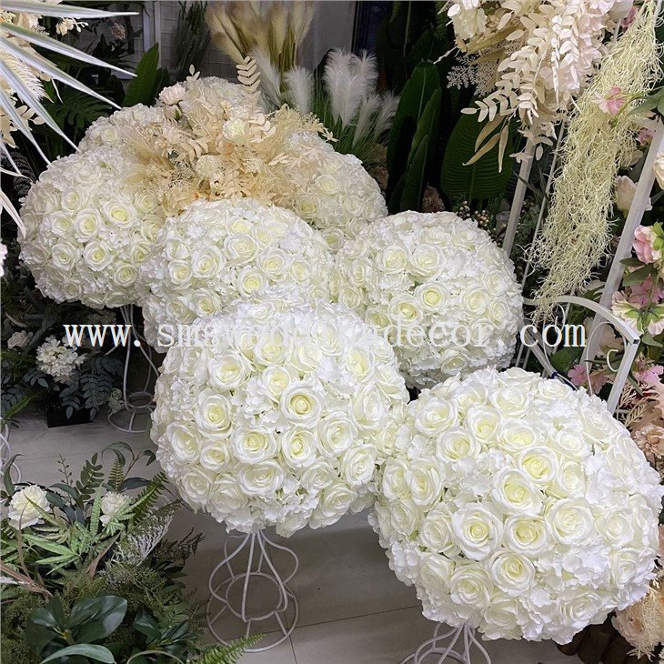 White Flower Ball Centerpieces White Flower Ball Centerpieces